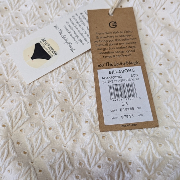 NWT S Billabong By The Seashore High-rise Bikini Bottom - Picture 4 of 4